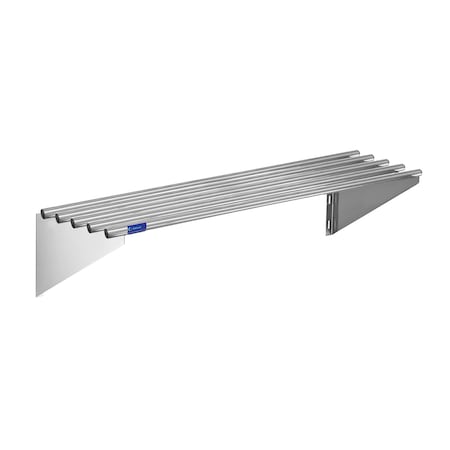 Amgood 18 in. x 60 in. Stainless Steel Tubular Wall Shelf AMG WS-TR-1860
